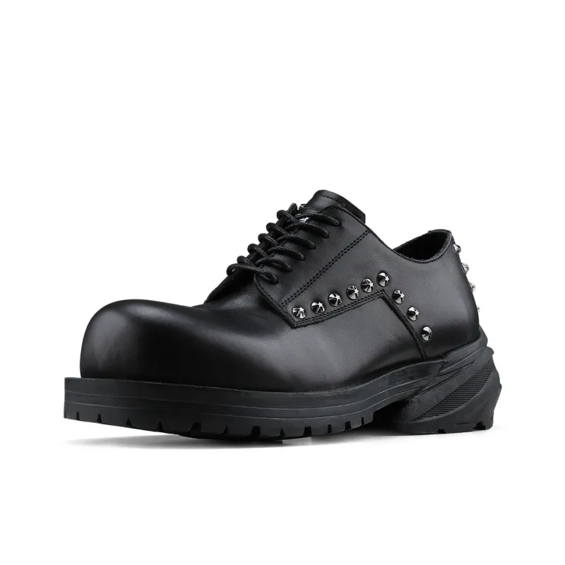 HANQIAORIJI Black Blood Series Low Top Casual Shoes Unisex Black-1