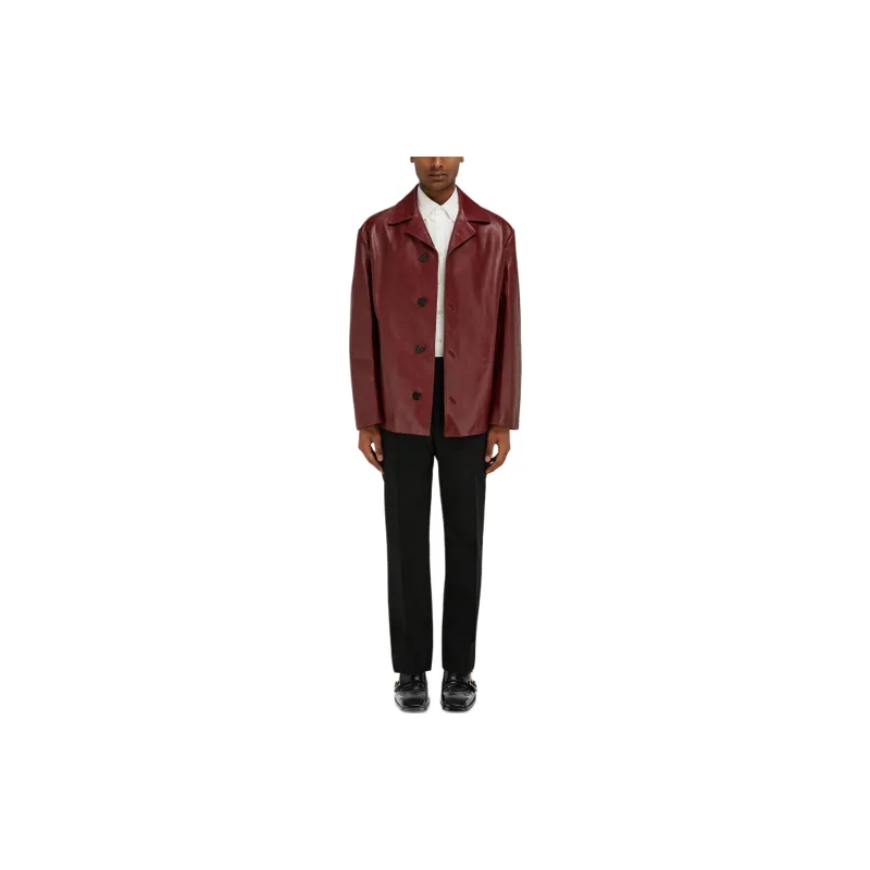Ferragamo Buttoned Leather Jacket-4