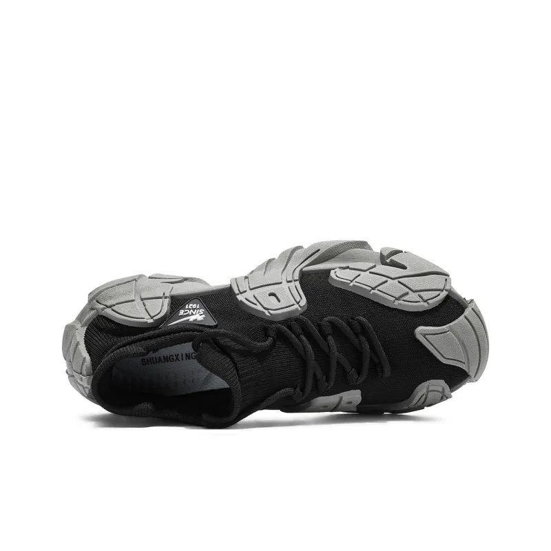 Binary Cushioning Coverage Abrasion Resistant Lightweight Breathable Slip Resistant Low Top Chunky Sneakers Men's-3