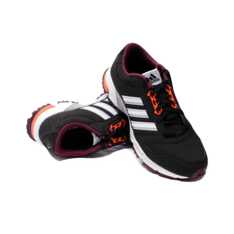 Adidas Marathon 10 Anti Slip Wear Resistant Low Top Running Shoes Men's Black-3