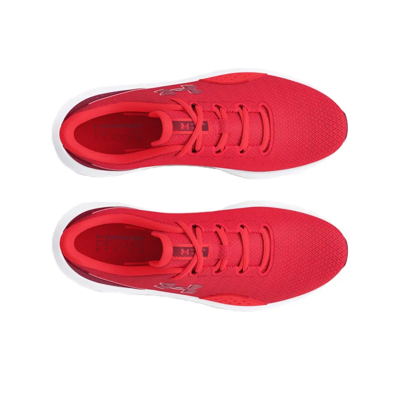 Under Armour Surge 4 Cushioning Breathable Low-Top Running Shoes Men's Red-3