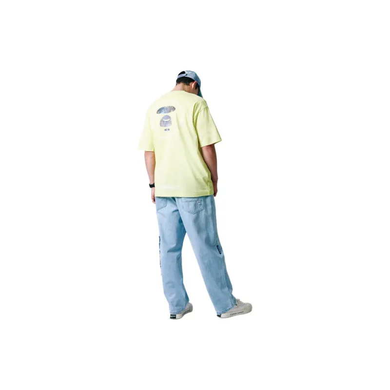 Aape Logo appliqué Wide leg Jeans-3