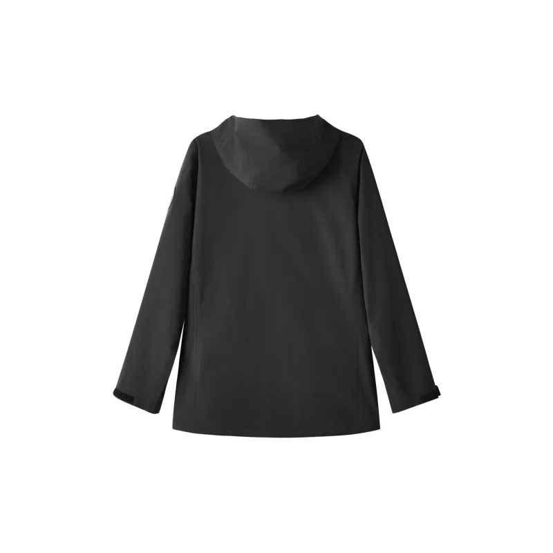 Skechers Water-Resistant Windproof Wear-Resistant Warm Windbreaker Jacket Women's Carbon Black-3