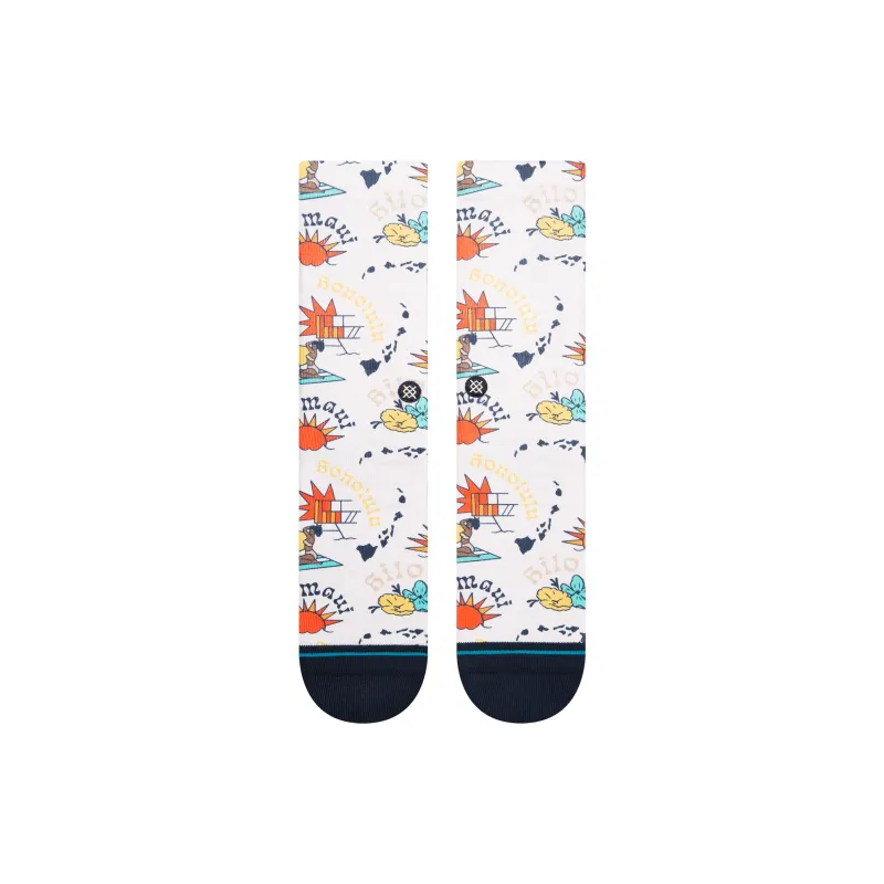 Stance Mid Calf Socks Unisex 1 Pack Vintage White-1