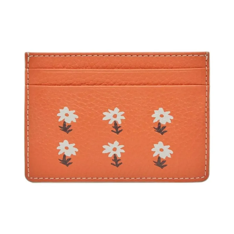Strathberry Calfskin Card Holder Women's Orange-0