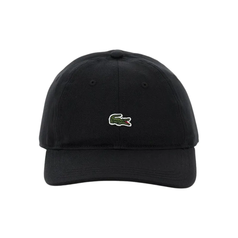 LACOSTE Organic Cotton Baseball Caps Men's Black-0