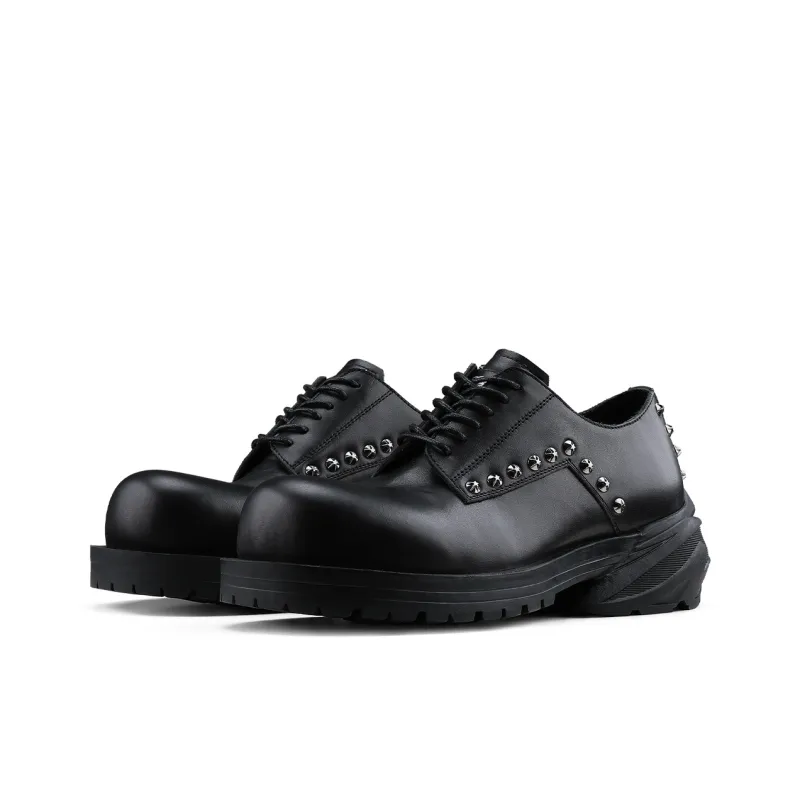 HANQIAORIJI Black Blood Series Low Top Casual Shoes Unisex Black-4