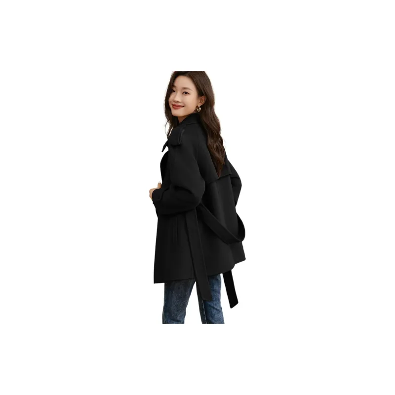 Mo Han Yi Mei Coats Women's Black-1