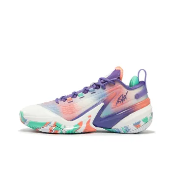 361° AG 5 Cushioning Anti Slip Wear Resistant Impact Resistant Low Top Basketball Shoes Men's White Blue