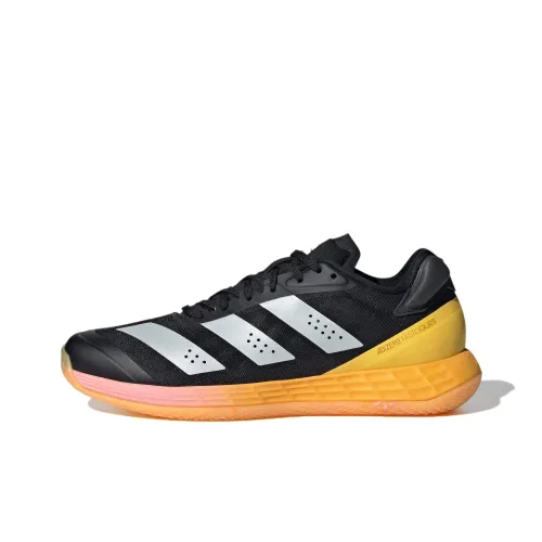 Adidas Adizero Fastcourt Anti Slip Wear Resistant Low Top Training Shoes Women's Black White Yellow