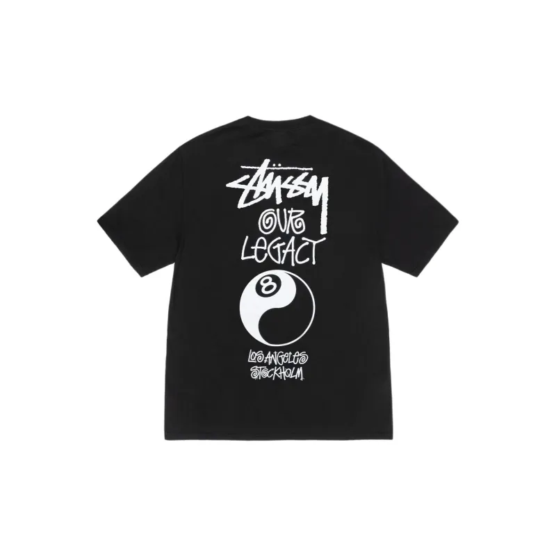 Stussy X Our Legacy Work Shop 8 Ball Yin Yang Pigment Dyed Tee-1
