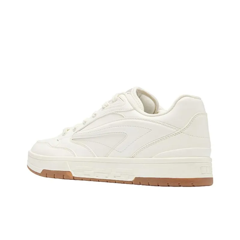 QIAODAN Anti Slip Wear Resistant Low Top Skateboard Shoes Men's White-2
