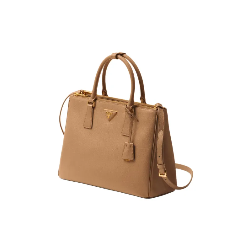 PRADA Galleria Killer Bag Saffiano Leather Shoulder Bag Crossbody Bag Handbag Large Size Women's Neutral Color-1