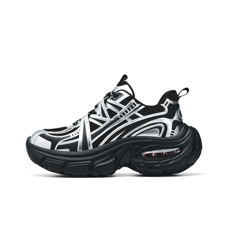 FAIRWHALE MaxFun Series Slip Resistant Lightweight Height Increasing Low Top Chunky Sneakers Unisex-6