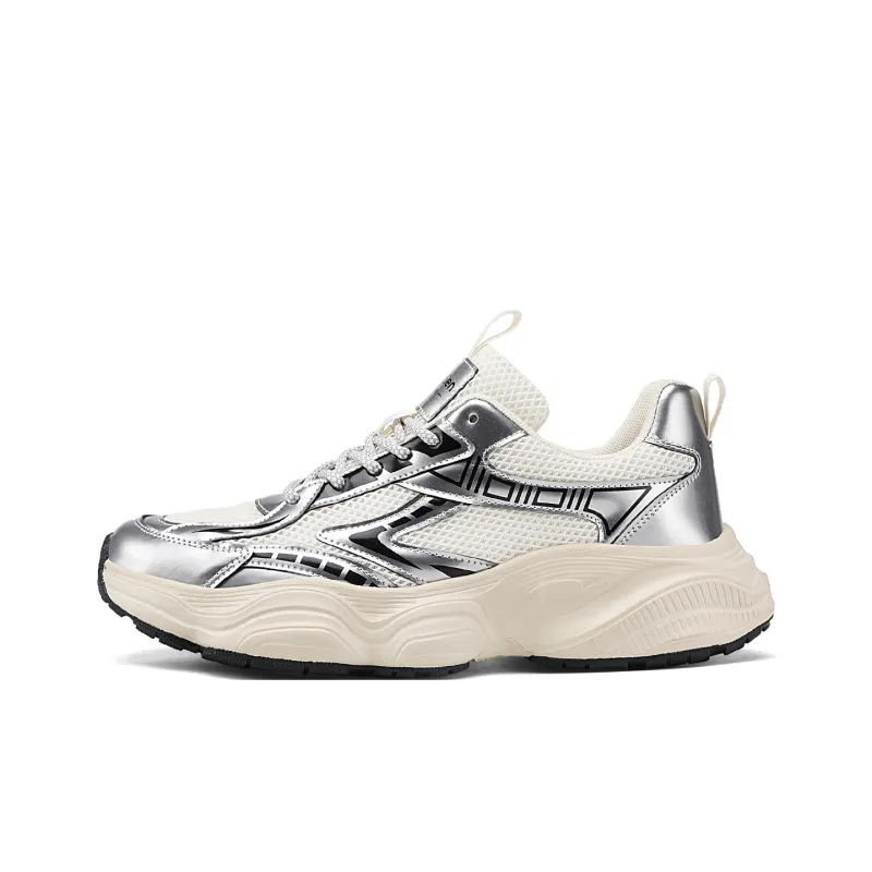 Mulinsen Lightweight Wear resistant And Non slip Low Top Chunky Sneakers Men's-3
