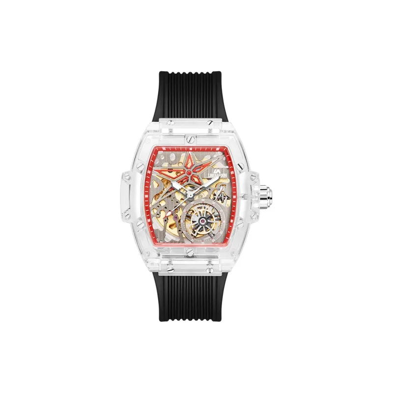 LIBER AEDON Mechanical Movement Cut Out Dial Men's Watches-8