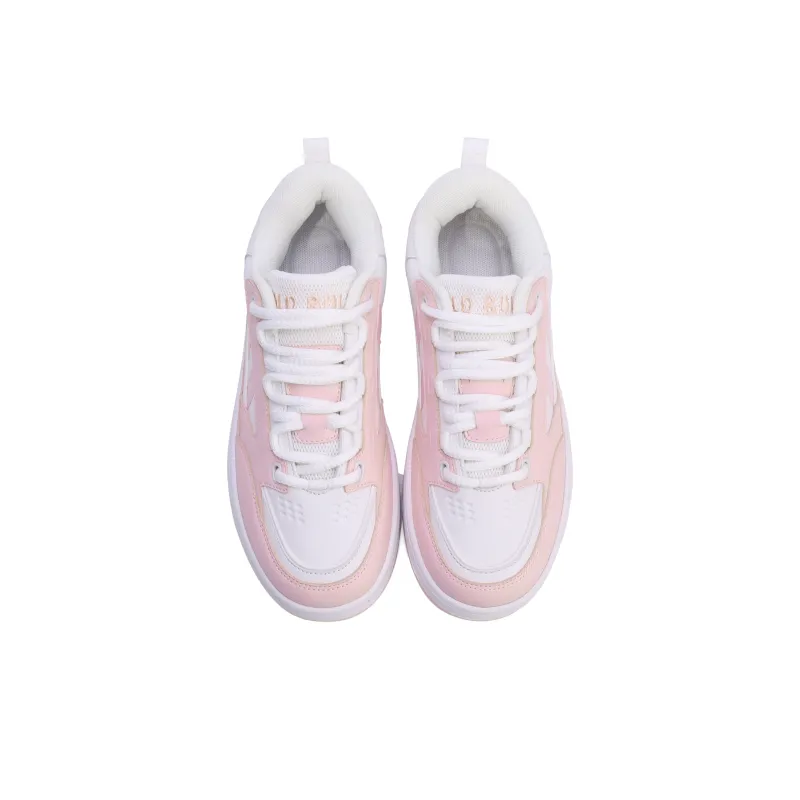 GLO BULL Skateboard Shoes Women's Low Top White Pink-3