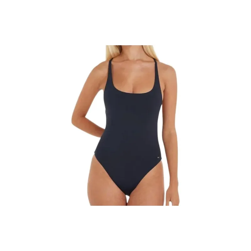 Tommy Hilfiger Racerback Mayo One piece Swimsuit Women's Marine Blue-1