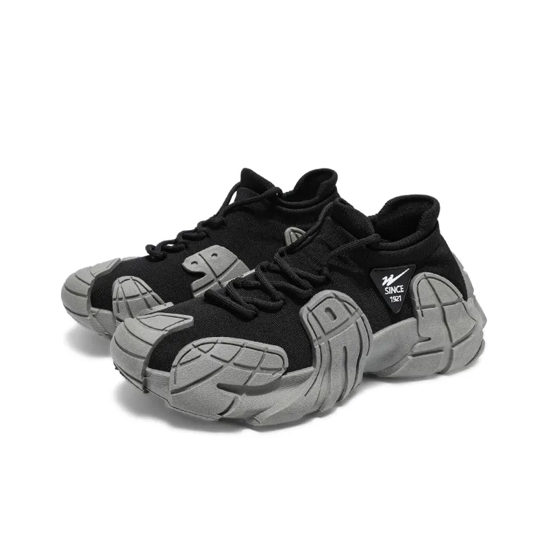 Binary Cushioning Coverage Abrasion Resistant Lightweight Breathable Slip Resistant Low Top Chunky Sneakers Men's-4