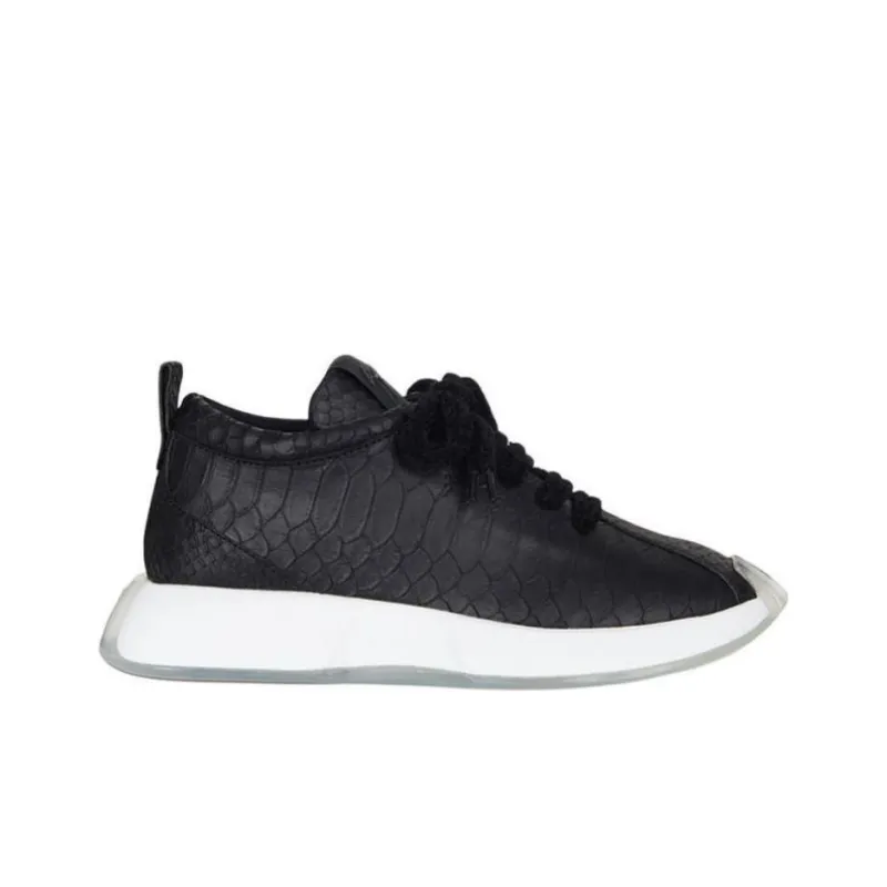 Giuseppe Zanotti/GZ Fero Cushioned Slip Resistant Lightweight Height Increasing Low Top Casual Shoes Women's Black-1
