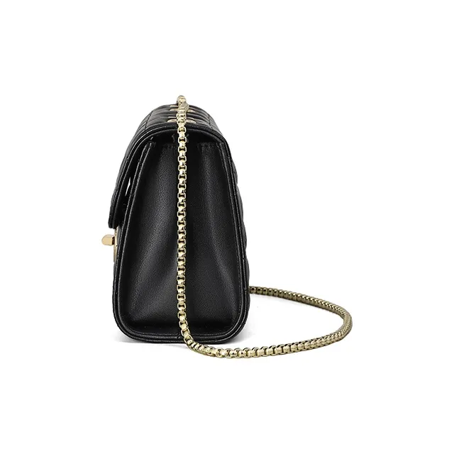 MILLIE'S Cow Leather Shoulder Bag Crossbody Bag Regular Women's Black-3