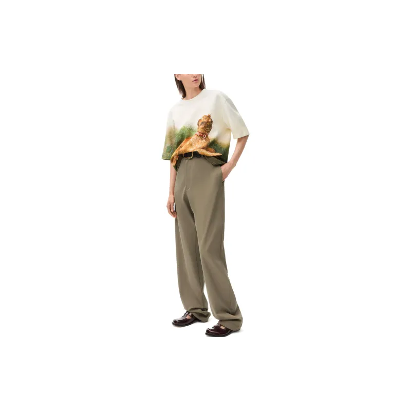 LOEWE Trousers 'Khaki Brown'-3