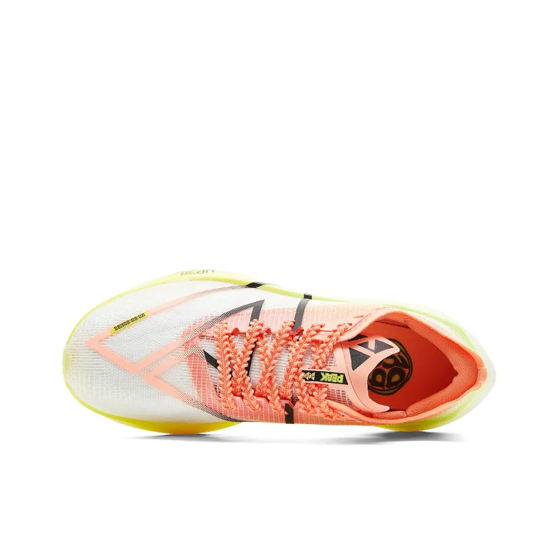 PEAK Cushioning Slip-Resistant Support Rebound Low-Top Running Shoes Women's Desert Pink Light Sour Green-3