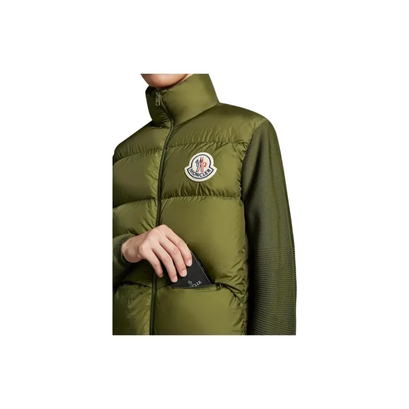 Moncler Padded Corduroy Series Down Jackets Men Dark Green-3