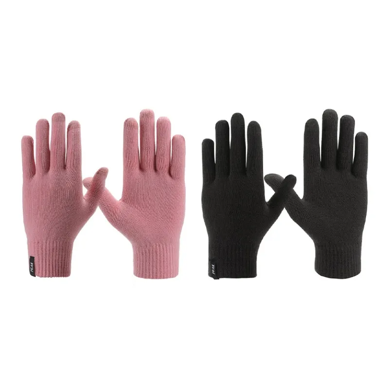 PEAK Acrylic Knit Gloves Unisex Multiple Colors-14