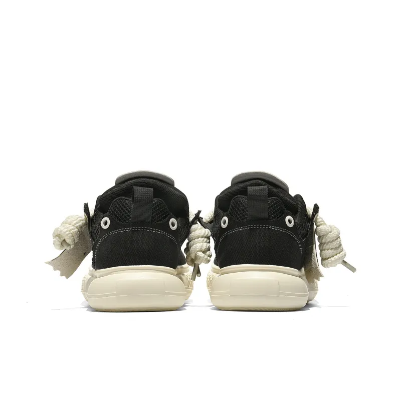 REPUSEN Skateboard Shoes Men Low Top Black/Beige-3
