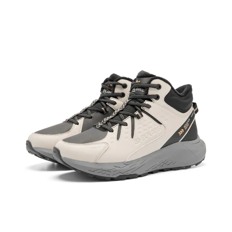 QIAODAN Casual Shoes Men High Top Black/Pumice-2