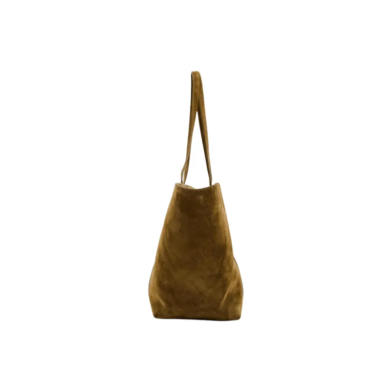 ZARA Cow Leather Tote Bag Shopping Bag Shoulder Bags Large Size Women's Brown-3