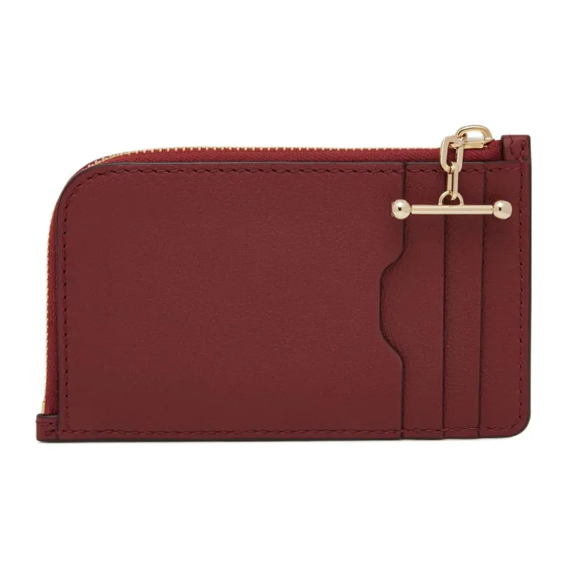 Strathberry Smooth Calf Leather Wallet Women's Ox Blood Red-2