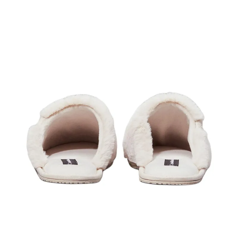 CKJ CALVIN KLEIN JEANS Wrap toe Slippers Women's White-4