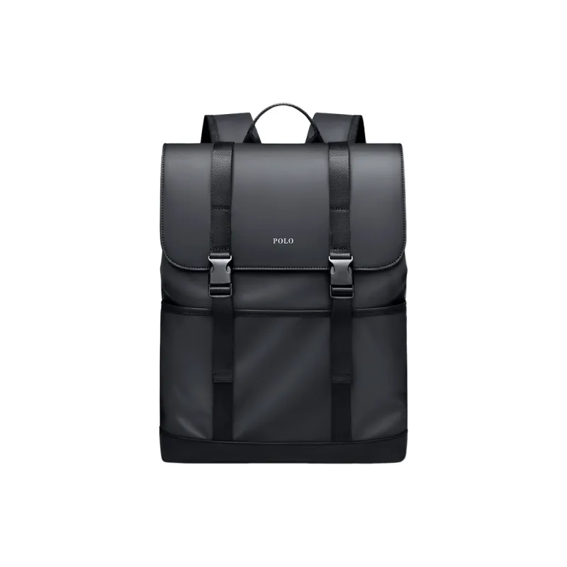POLO Fabric With Synthetic Leather Backpack Large Size Men's Multicolor-26