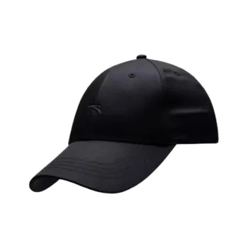 Anta Variety Training Collection Recycled Polyester Fabric Baseball Caps Unisex Basic Black