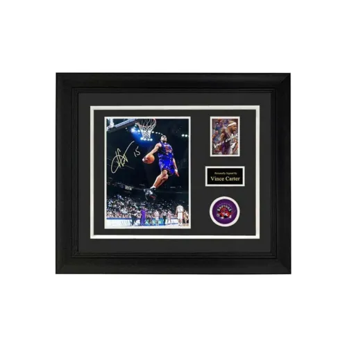 Yi Shot Toronto Raptors Basketball Fan Supplies SA Certificate Included Framed Collection Black Blue Unisex