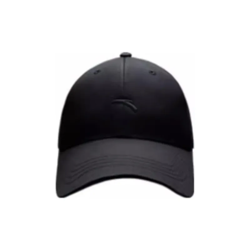 Anta Variety Training Collection Recycled Polyester Fabric Baseball Caps Unisex Basic Black-1
