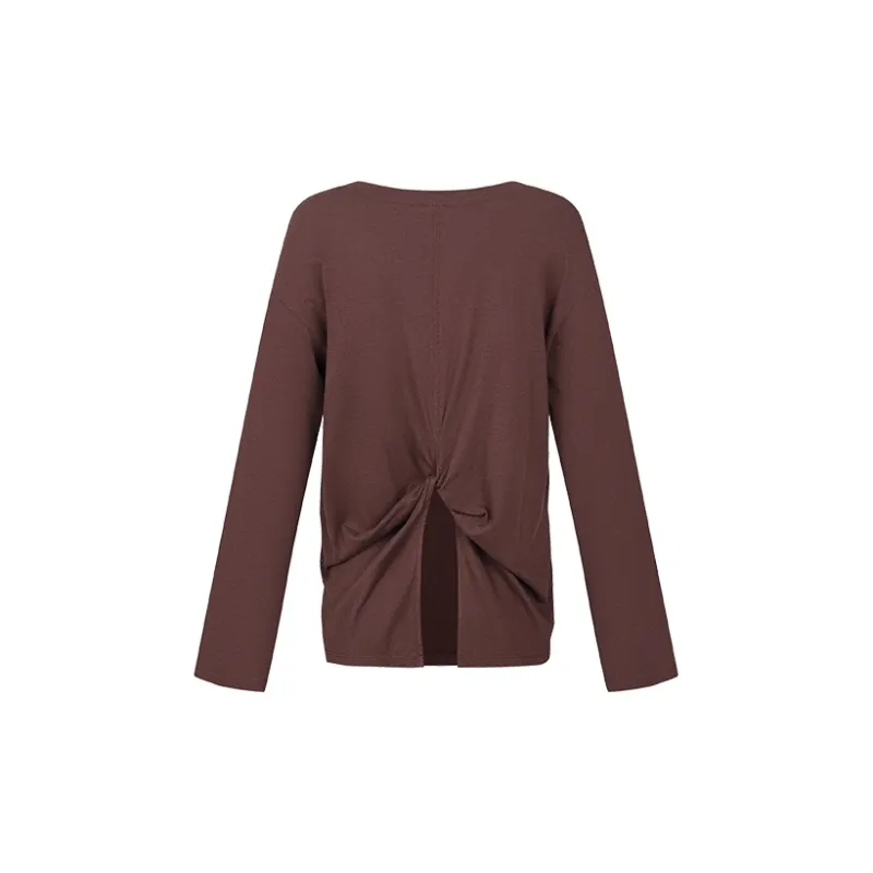 URBAN REVIVO T Shirt Women's Dark Red Brown-1