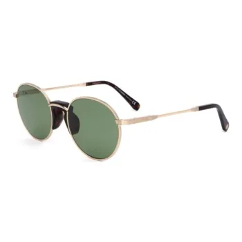 OMEGA Stainless Steel Round Sunglasses Men's Gold