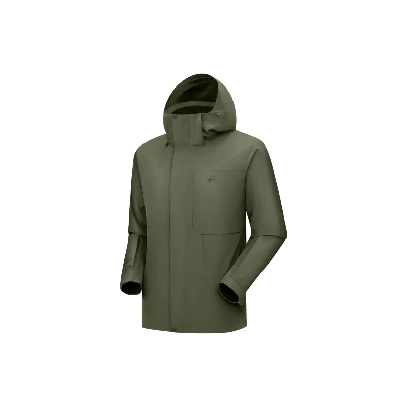 PELLIOT Water Resistant Windproof Breathable Warm Detachable Windbreaker Jacket Men's-12