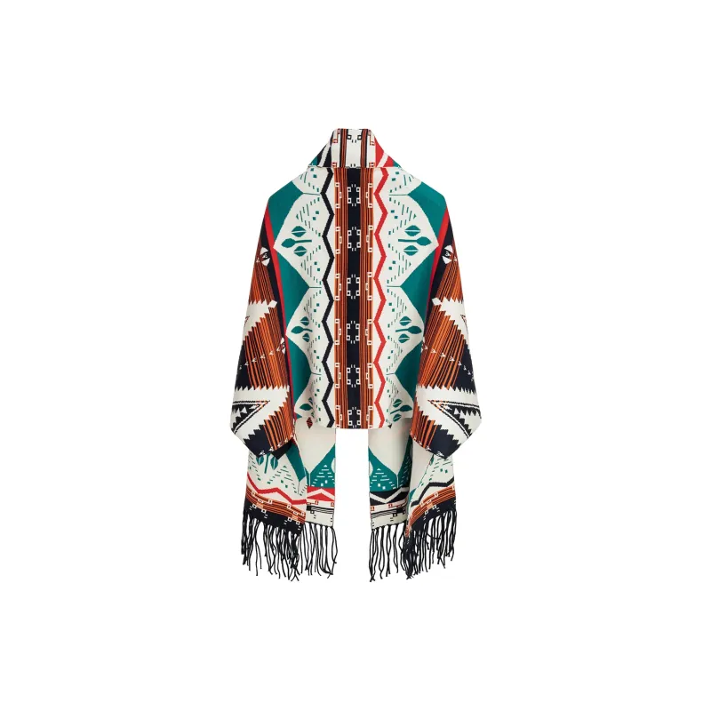 Shanghai Story Viscose Blend Shawls Women's 3 Colors Available For Selection-3