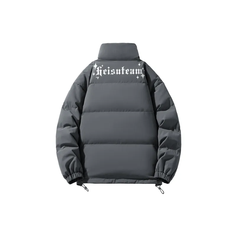 HEISU Quilting Cocoon Shaped Puffer Jacket Winter Unisex-11