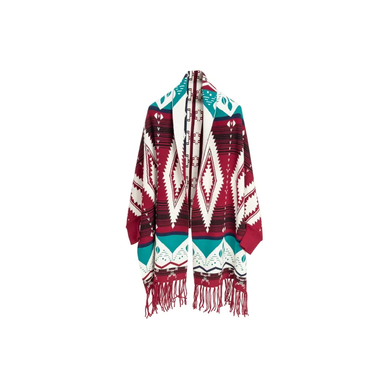 Shanghai Story Viscose Blend Shawls Women's 3 Colors Available For Selection-6