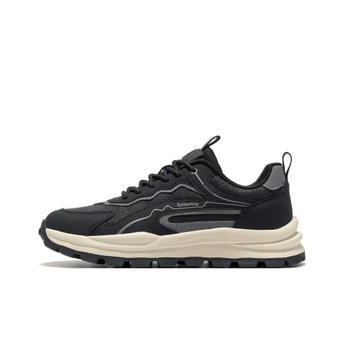 Spider King Anti Slip Wear Resistant Low Top Casual Shoes Men's Black