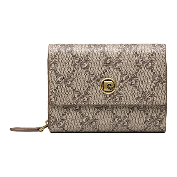 PIERRE CARDIN PVC Wallet Women's Dark Khaki-0