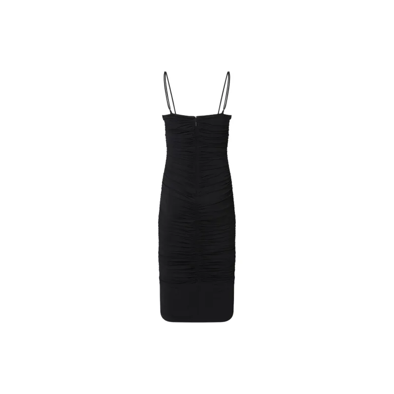 PINKO Forza Gathered Slim Fit Midi Dress-1
