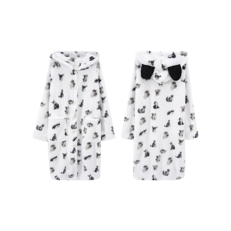 Ta Yan Pajama Robe Women's White-0