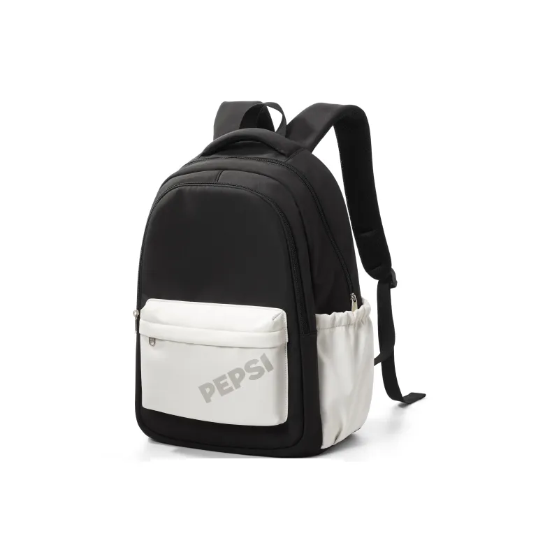 Pepsi Fabric Backpack Laptop Bag Backpack Regular Unisex White Green/Black-8
