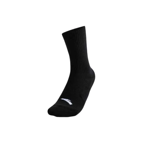 Anta Irving Series Knee High Socks Men's 1 Pack Basic Black